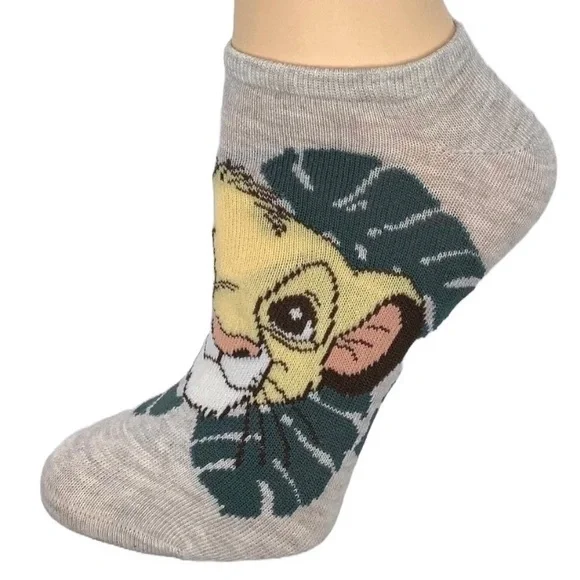 🔥$8🔥NEW DISNEY Lion King No Show Socks Simba 3 Pack Shoe Size 4-10 Green Women's - Picture 3 of 13